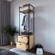 HANAH HOME Ormar-polica za predsoblje Rusen, braon/crna - 285LCV1159