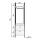 HANAH HOME Ormar-polica za predsoblje Trend, braon/crna - 285LCV1160