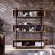 HANAH HOME Polica za knjige Isil - L1158, braon/crna - 285LCV1178