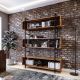 HANAH HOME Polica za knjige Isil - L1158, braon/crna - 285LCV1178