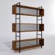 HANAH HOME Polica za knjige Isil - L1158, braon/crna - 285LCV1178