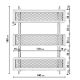 HANAH HOME Polica za knjige Isil - L1158, braon/crna - 285LCV1178