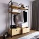 HANAH HOME Ormar-polica za predsoblje Perm, braon/crna - 285LCV1214