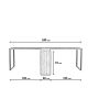 HANAH HOME Radni sto London L208, braon/crna - EP2800866