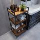 HANAH HOME Kupatilska polica Wismar, braon/crna - 285LCV1264