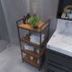 HANAH HOME Kupatilska polica Wismar, braon/crna - 285LCV1264