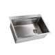 SANDONNA Inox sudopera sa korpicom, dozerom i daskom 70x50cm HD7050R, hrom - 2891-1