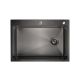 SANDONNA Inox sudopera sa korpicom, dozerom i daskom 70x50cm HD7050R, crna - 2892-1-1-1