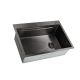 SANDONNA Inox sudopera sa korpicom, dozerom i daskom 70x50cm HD7050R, crna - 2892-1-1-1