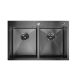 SANDONNA Dupla inox sudopera sa dozerom i oceđivačem 78x50cm HD7850DR, crna - 2894