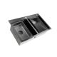 SANDONNA Dupla inox sudopera sa dozerom i oceđivačem 78x50cm HD7850DR, crna - 2894
