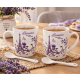 MKS Set keramičkih šolja za kafu 2/1 sa kašičicama  – Lavender, motiv lavande i Pariza - EP3335813