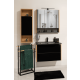 CERAMICA LUX Una donji deo 75 plazma konzolna, matt black lavabo CL-D75MB - 300260