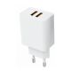 DENMEN DC02L Punjač za mobilne 2 porta 2,4A sa kablom lithtning /USB, bela - 1360276