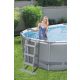 BESTWAY Bazen sa metalnim okvirom, merdevinama i filter pumpom 427x250x100cm Power steel - 3945