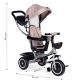 ECO TOYS Tricikl sa rotirajućim sedištem i sklopivom tendom 2u1, bež - WQL-066-52 BEI