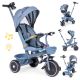 ECO TOYS Tricikl sa rotirajućim sedištem i sklopivom tendom 2u1, plava - WQL-066-18 BLUE