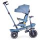 ECO TOYS Tricikl sa rotirajućim sedištem i sklopivom tendom 2u1, plava - WQL-066-18 BLUE