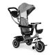 ECO TOYS Tricikl sa rotirajućim sedištem i sklopivom tendom 2u1, siva - WQL-066-52 GRAY