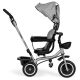 ECO TOYS Tricikl sa rotirajućim sedištem i sklopivom tendom 2u1, siva - WQL-066-52 GRAY