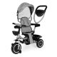 ECO TOYS Tricikl sa rotirajućim sedištem i sklopivom tendom 2u1, siva - WQL-066-52 GRAY