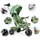 ECO TOYS Tricikl sa rotirajućim sedištem i sklopivom tendom 2u1, zelena - WQL-066-18 GRE