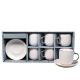 SIGMA Set porcelanskih šoljica za kafu 140ml 6/1 RXG-N250591A, bela/srebrna - EP2952108