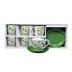 SIGMA Porcelanski set šoljica za kafu 180ml 6/1 Cvet RXG-N25708B, zelena/bela - EP2855195