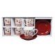 SIGMA Porcelanski set šoljica za kafu 180ml 6/1 Cvet RXG-N25708D, crvena/bela - EP2855201