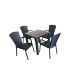 TILIA Baštenski set royal i sto antares 80 x 80 - crni 301 - 301