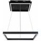 RABALUX Quadro LED visilica četvrtasta mat crna 60W 1670lm 4000K L60x60 H120 cm - 3085