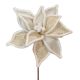 ENA Novogodišnji ukras cvet 66cm 566461, zlatna/bela - 30945-1