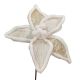 ENA Novogodišnji ukras cvet 32cm 566462, zlatna/bela - 30946