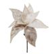 ENA Novogodišnji ukras cvet 43cm 566526, zlatna/bela - 30948