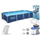 BESTWAY Bazen sa metalnim okvirom  i filter pumpom 400x211x81cm Steel Pro - 1669-1