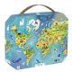 JANOD Puzzle za decu Mapa sveta - 100 delova - J02607