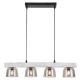 Rabalux Visilica Cardamom E14 4x MAX 40W srebreni hrast (3120) - 3120