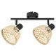 Rabalux Spot rasveta Rattan E14 2x MAX 15W mat crno (3134) - 3134