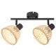 Rabalux Spot rasveta Rattan E14 2x MAX 15W mat crno (3134) - 3134
