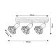 Rabalux Spot rasveta Zeus E14 3x MAX 40W hrast (3139) - 3139