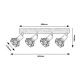 Rabalux Spot rasveta Zeus E14 4x MAX 40W hrast (3140) - 3140