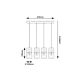 Rabalux Visilica Zelkova E27 4x MAX 40W brušeni aluminijum (3156) - 3156