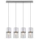 Rabalux Visilica Zelkova E27 4x MAX 40W brušeni aluminijum (3156) - 3156