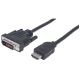 MANHATTAN Kabl HDMI/M - DVI-D/M 24+1, 1,8m - 37988