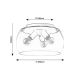 Rabalux Plafonjera Ursula E27 3x MAX 40W crna (3189) - 3189-1-1-1-1