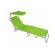eHomeGarden Ležaljka sa tendom i jastukom zelena  184x55x24 cm - 32-711000-Z
