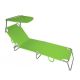 eHomeGarden Sklopiva ležaljka sa tendom 184x55x24 cm zelena - 32-716000