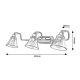 Rabalux Kupatilska rasveta Antoine E14 3x MAX 40W hrom (3209) - 3209-1