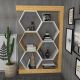 HANAH HOME Polica Artemis, svetlobraon/bela - EP3056939