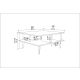HANAH HOME Klub sto Akya, braon/crna - 322RTC1208
